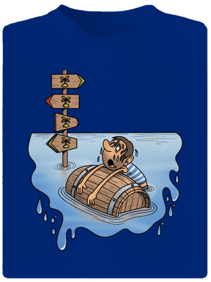 Kitaszított férfi sportpóló Royal Blue Mal