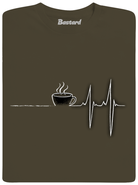 Coffee help férfi hosszú ujjú póló Urban Khaki