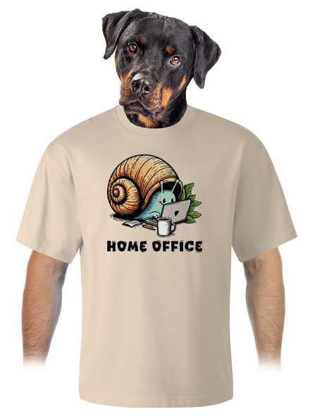 Sneka home office unisex túlméretezett póló Almond