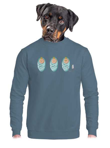 AI baby unisex crewneck Nordic Blue