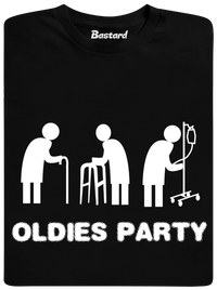 Oldies party férfi póló fekete