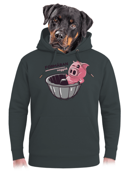 Formában unisex prémium pulóver Charcoal