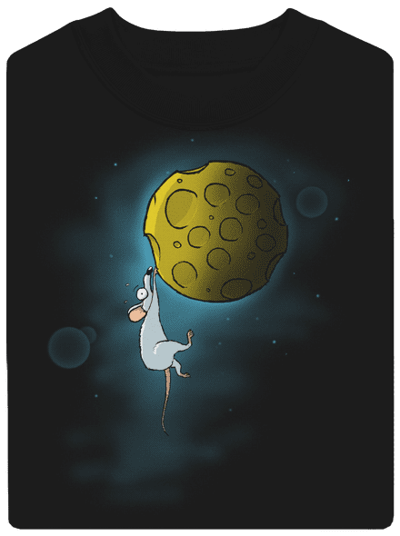 Moon cheese unisex crewneck Black