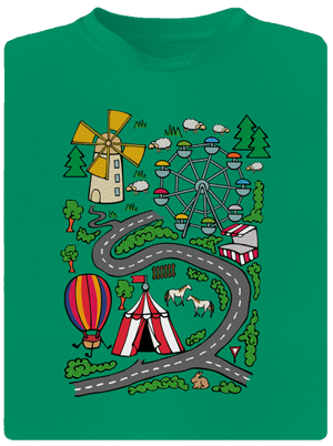 Úton gyerek sport póló Kelly Green Mal