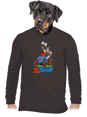 ZeThor férfi hosszú ujjú póló Bear Brown