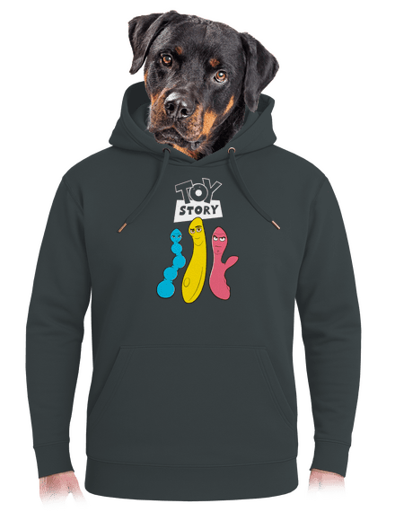 Játékháború unisex prémium pulóver Charcoal