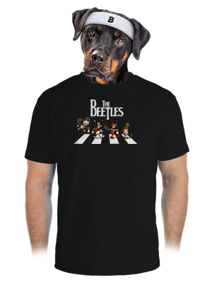 Beatles férfi sportpóló Black