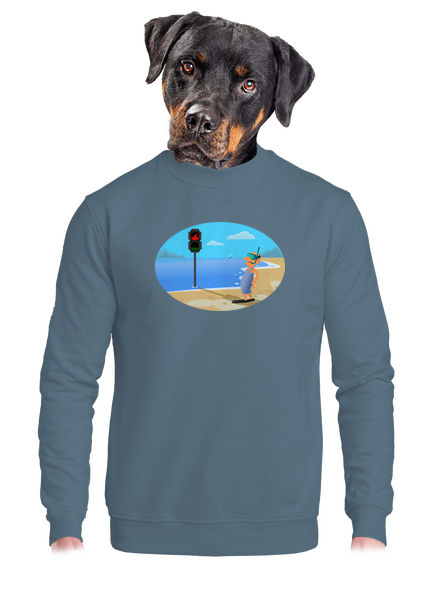 Biztonságos úszás unisex crewneck Nordic Blue