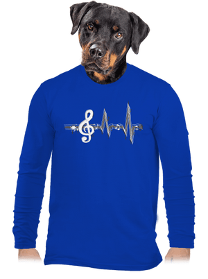 A zene az életem férfi hosszú ujjú póló Royal Blue
