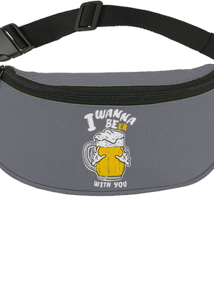I wanna beer övtáska Graphite