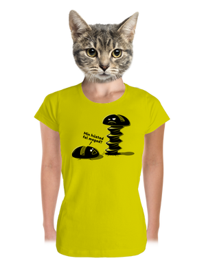 Felhúzva prémium női póló Lemon