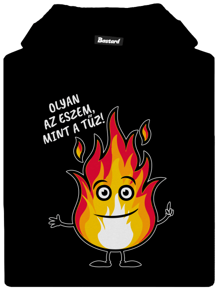 Olyan az eszem, mint a tűz! gyerek kenguruzsebes pulóver Black