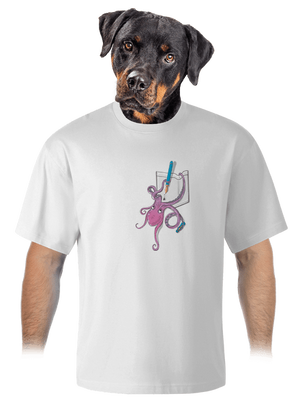 Egyszerűen imádja a tintát unisex túlméretezett póló White