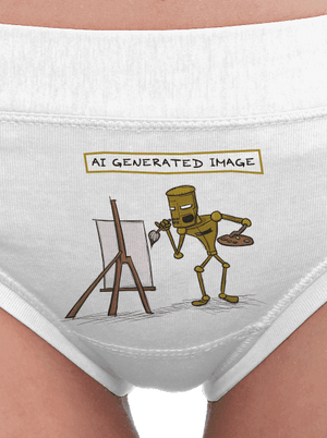 AI generated image női bugyik White