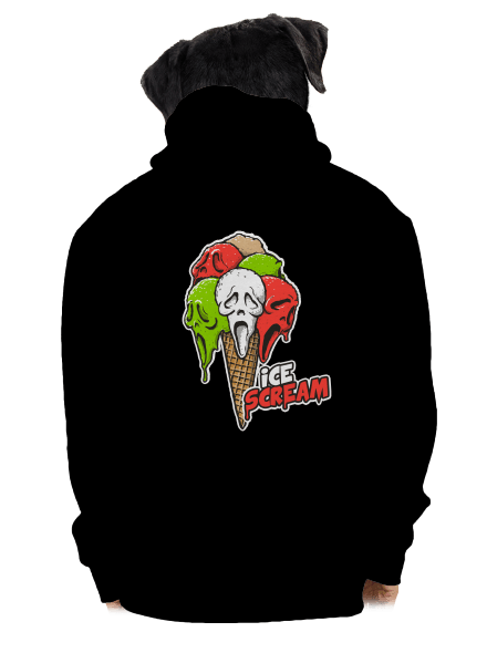 Ice Scream cipzáras férfi pulóver Black