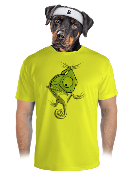 Hibajavító férfi sportpóló Neon Yellow