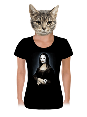 Mona Joker Lisa női póló Black