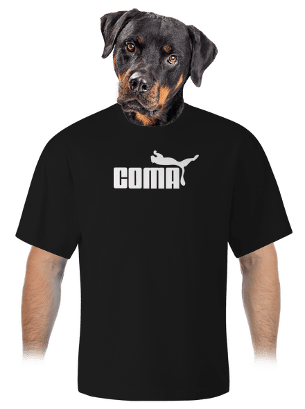 Coma unisex túlméretezett póló Black