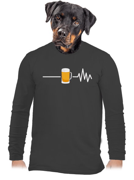 Beer help férfi hosszú ujjú póló Dark Grey
