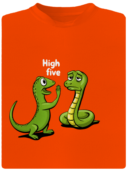 High Five férfi sportpóló Neon Orange