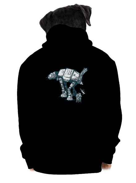 AT-AT cipzáras férfi pulóver Black