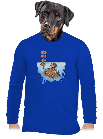 Kitaszított férfi hosszú ujjú póló Royal Blue