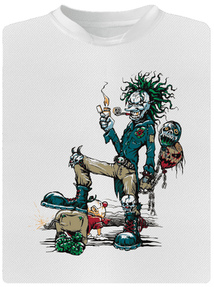 Evil clown gyerek sport póló White