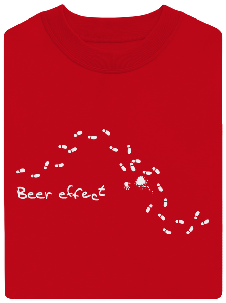 Beer effect unisex crewneck Red