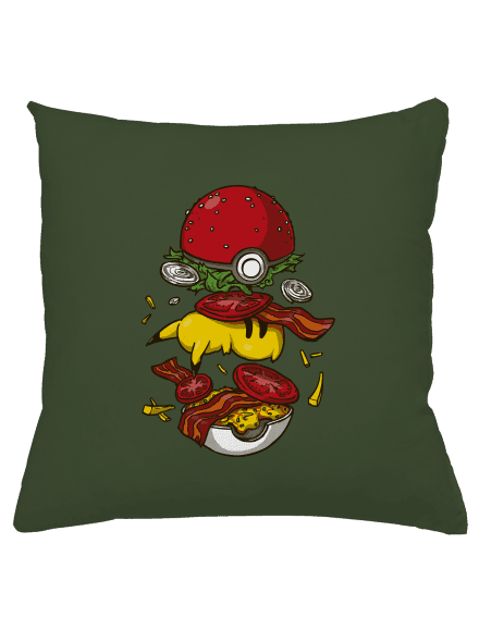 Pokémon burger párna Olive Green