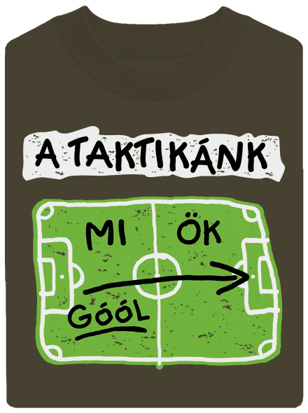 A futballtaktikánk unisex crewneck Urban Khaki