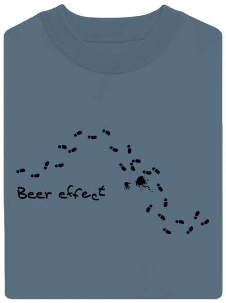 Beer effect unisex crewneck Nordic Blue