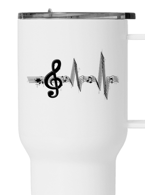 A zene az életem termosz bögre White