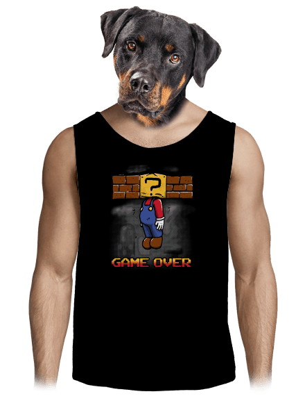 Game over férfi trikó Black