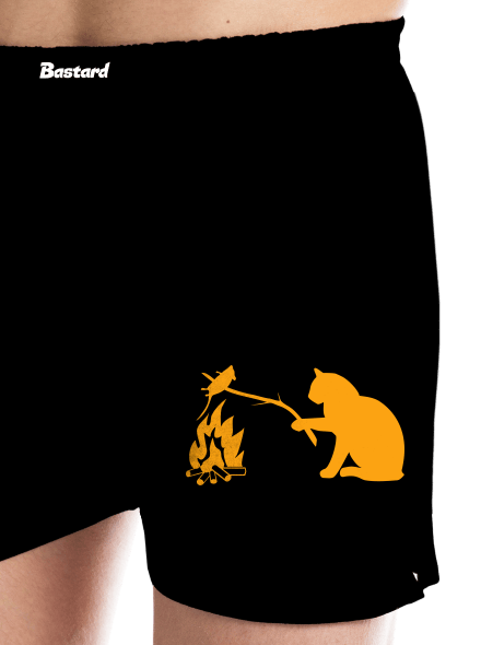 Macska-egér harc férfi alsó nadrág Black