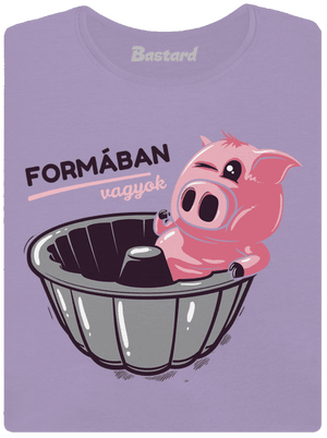 Formában női póló elasztikus alsó szegéllyel Lavender