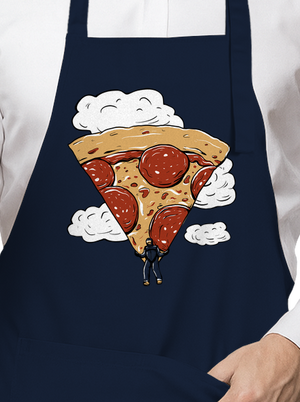 Pizza ejtőernyős kötény Navy