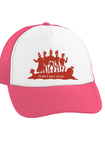 Punks not dead! teherautós sapka Fluorescent Pink cap