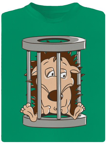 Sün a ketrecben gyerek sport póló Kelly Green Mal