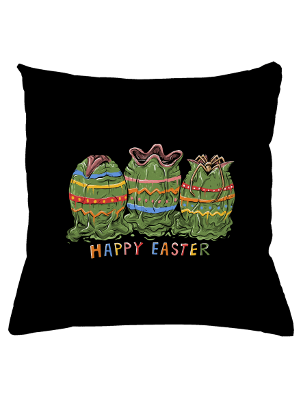 Happy easter párna Black