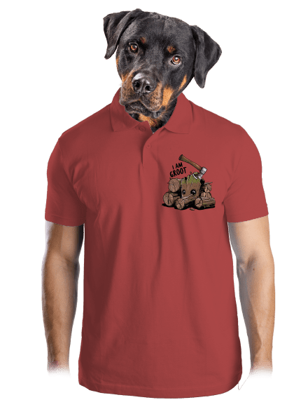 I Am Groot férfi pólóingek Burgundy