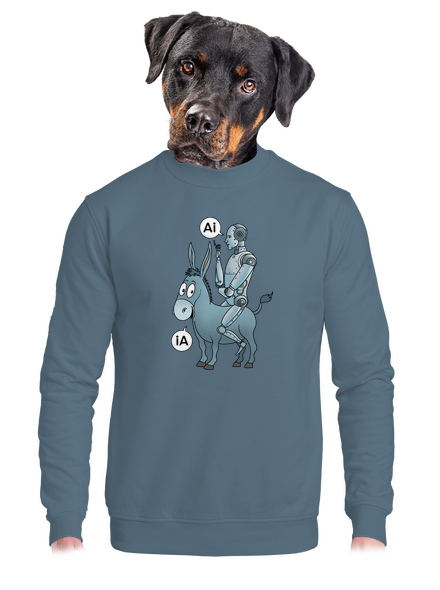 Szamár és AI unisex crewneck Nordic Blue