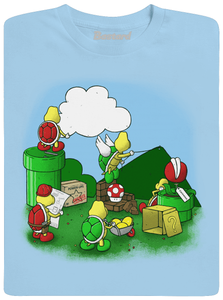 Hogyan építsünk fel egy új szintet férfi póló Sky Blue