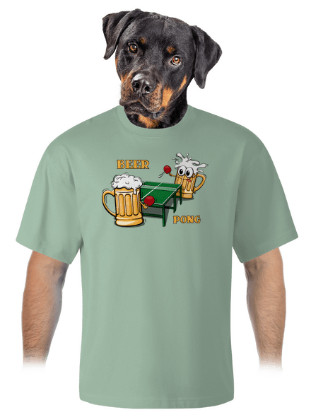 Beer pong unisex túlméretezett póló Sage