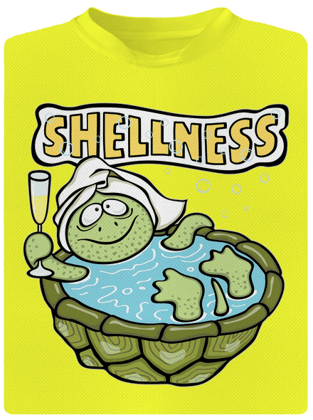 Shellness férfi sportpóló Neon Yellow