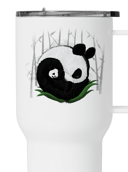 Két alvó panda termosz bögre White