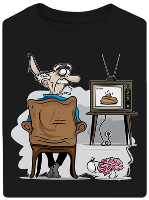 TV News unisex túlméretezett póló Black