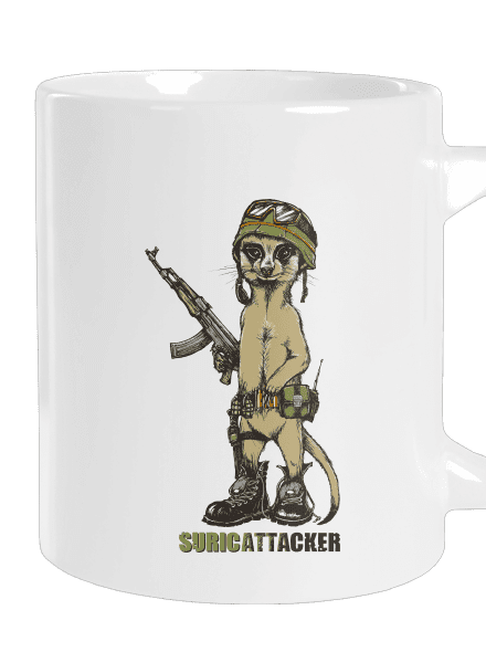 Suricattacker nagy bögre White