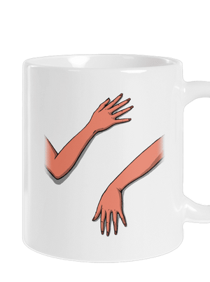 Nyugtalan kezek hagyományos bögre White