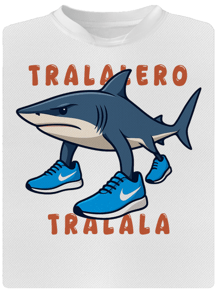 Tralalero Tralala – Italian Brainrot gyerek sport póló White