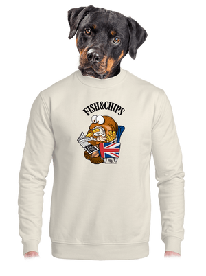 Fish and chips unisex crewneck Off White